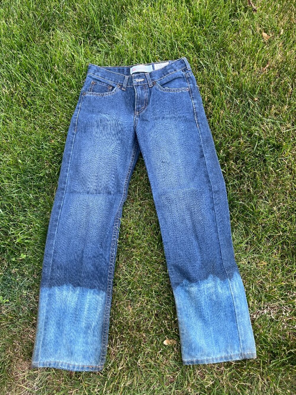 Child Youth Boy's 12 Slim Ombre Bleach Dye Jeans